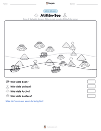 Atitlán-See druckbare Arbeitsblatt Vorschau