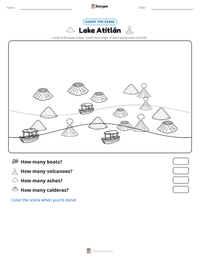 Lake Atitlán printable worksheet preview