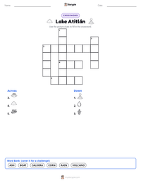 Lake Atitlán printable worksheet preview