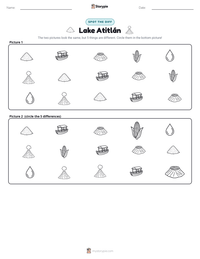 Lake Atitlán printable worksheet preview