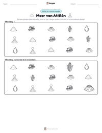 Meer van Atitlán afdrukbare werkblad voorbeeld