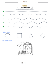 Lake Atitlán printable worksheet preview