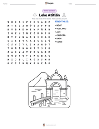 Lake Atitlán printable worksheet preview
