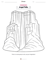 Angel Falls printable worksheet preview