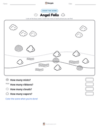 Angel Falls printable worksheet preview