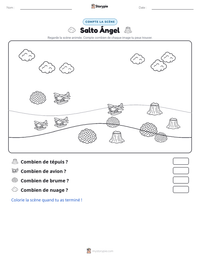 Aperçu de la feuille de travail imprimable Salto Ángel