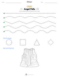 Angel Falls printable worksheet preview