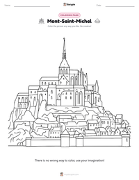 Mont-Saint-Michel printable worksheet preview