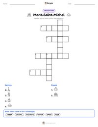 Mont-Saint-Michel printable worksheet preview