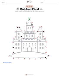 Mont-Saint-Michel printable worksheet preview