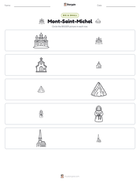 Mont-Saint-Michel printable worksheet preview
