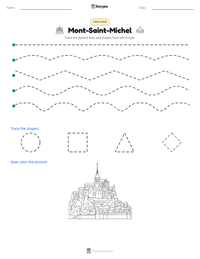 Mont-Saint-Michel printable worksheet preview