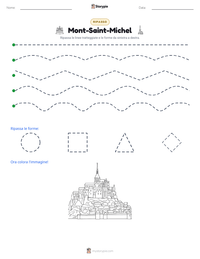 Anteprima della scheda stampabile di Mont-Saint-Michel