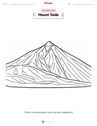 Mount Teide printable worksheet preview
