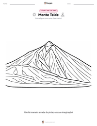 Prévia da folha de atividades imprimível Monte Teide