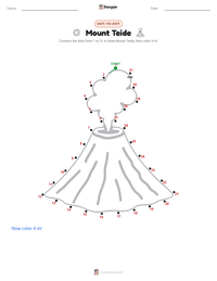 Mount Teide printable worksheet preview