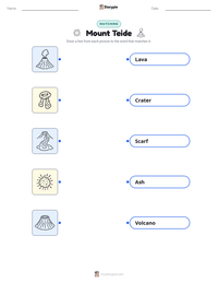 Mount Teide printable worksheet preview