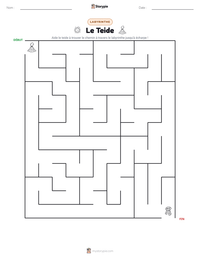 Aperçu de la feuille de travail imprimable Le Teide
