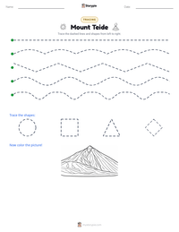 Mount Teide printable worksheet preview