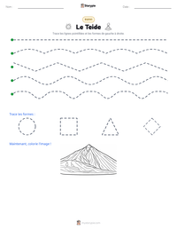 Aperçu de la feuille de travail imprimable Le Teide