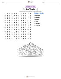 Aperçu de la feuille de travail imprimable Le Teide