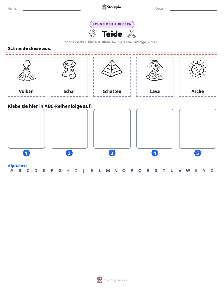 Schneiden & Einfügen Alphabet