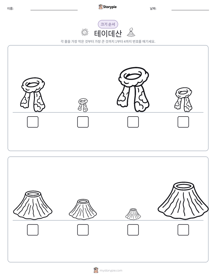 크기 순서