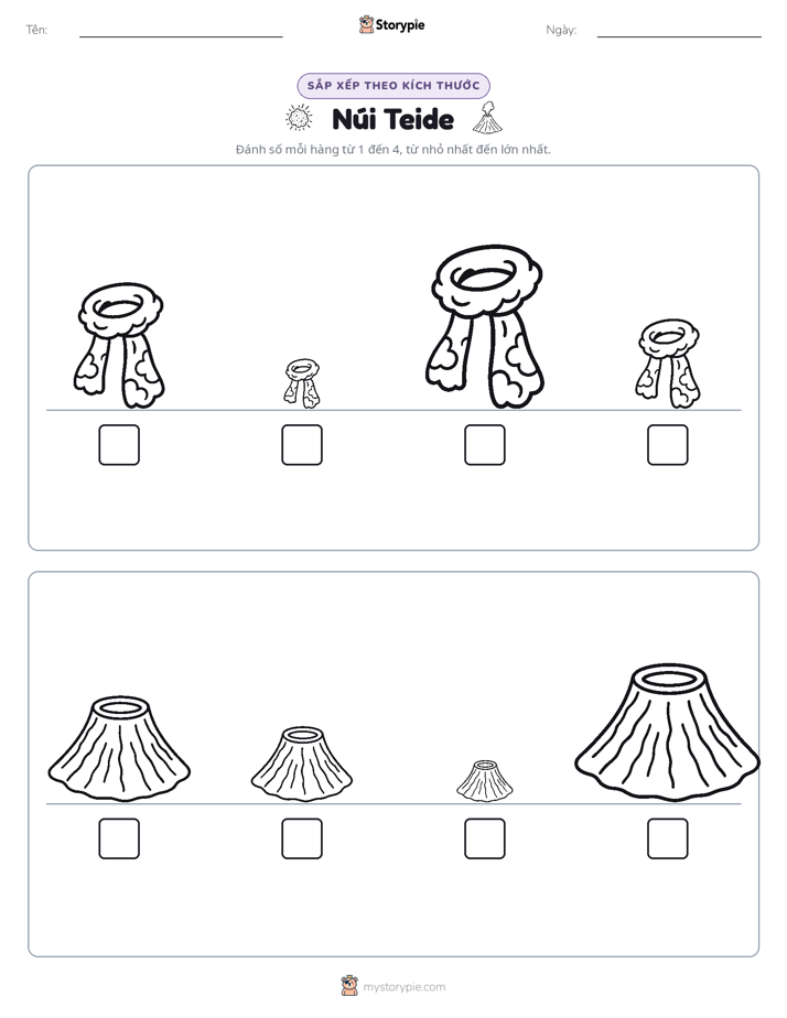 Thứ Tự Kích Thước