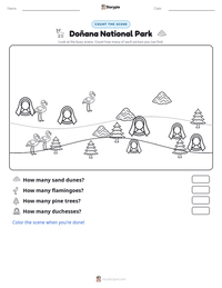 Doñana National Park printable worksheet preview