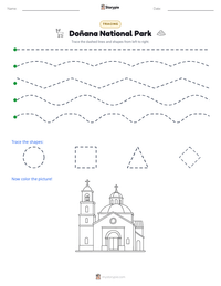 Doñana National Park printable worksheet preview