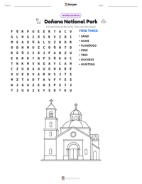 Doñana National Park printable worksheet preview