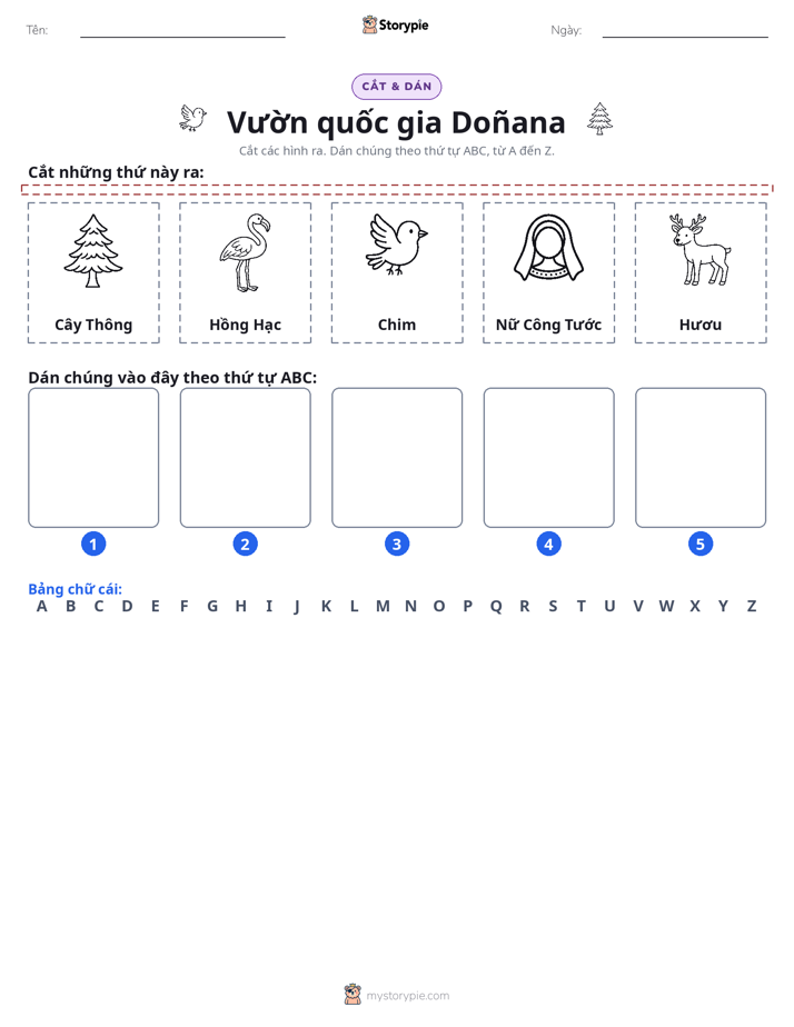 Cắt & Dán Chữ Cái