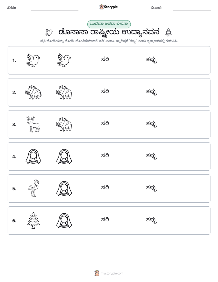 ಒಂದೇ ಅಥವಾ ವಿಭಿನ್ನ