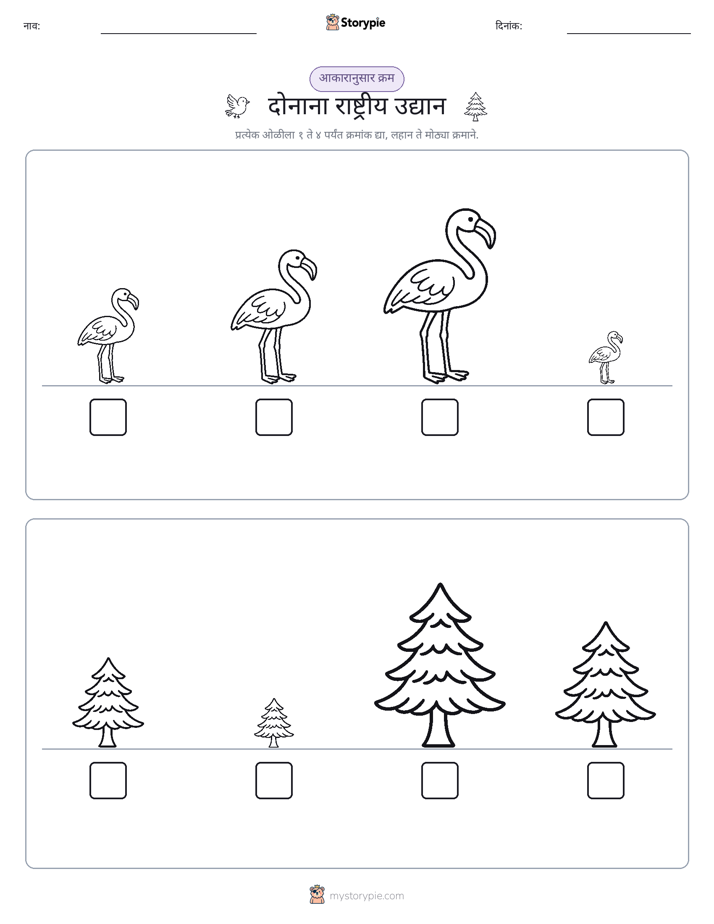 आकार क्रम
