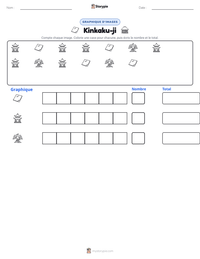 Aperçu de la feuille de travail imprimable Kinkaku-ji