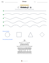 Podgląd drukowalnego arkusza ćwiczeń Kinkaku-ji
