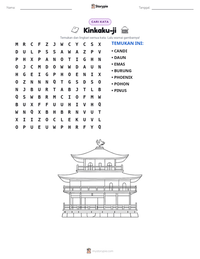 Prabaca lembar kerja cetak Kinkaku-ji