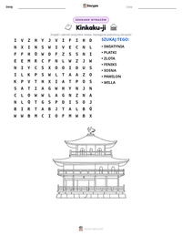 Podgląd drukowalnego arkusza ćwiczeń Kinkaku-ji