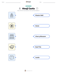 Himeji Castle printable worksheet preview