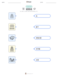 姫路城 の印刷可能ワークシートプレビュー