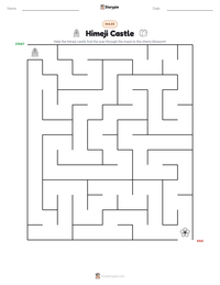 Himeji Castle printable worksheet preview
