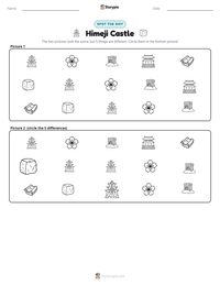Himeji Castle printable worksheet preview