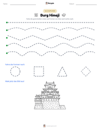 Burg Himeji druckbare Arbeitsblatt Vorschau