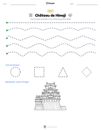 Aperçu de la feuille de travail imprimable Château de Himeji