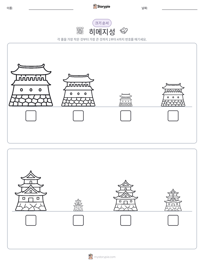 크기 순서