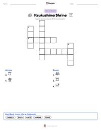Itsukushima Shrine printable worksheet preview