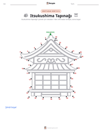 Itsukushima Tapınağı yazdırılabilir çalışma sayfası önizlemesi