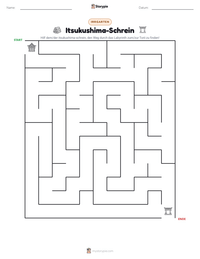 Itsukushima-Schrein druckbare Arbeitsblatt Vorschau
