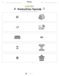 Itsukushima Tapınağı yazdırılabilir çalışma sayfası önizlemesi