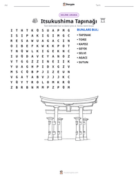 Itsukushima Tapınağı yazdırılabilir çalışma sayfası önizlemesi